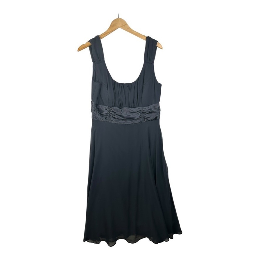 NWT Connected Apparel Women Dress Black Fit and Flare Size 14 Waist Defining